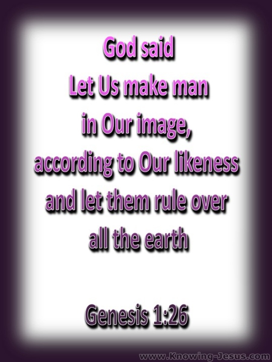 Genesis 1:26 Let Us Make Man (white)